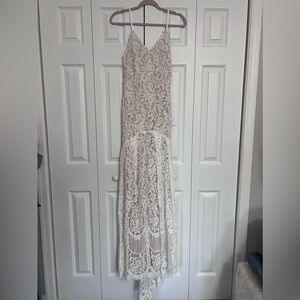 White Lace Maxi Dress
